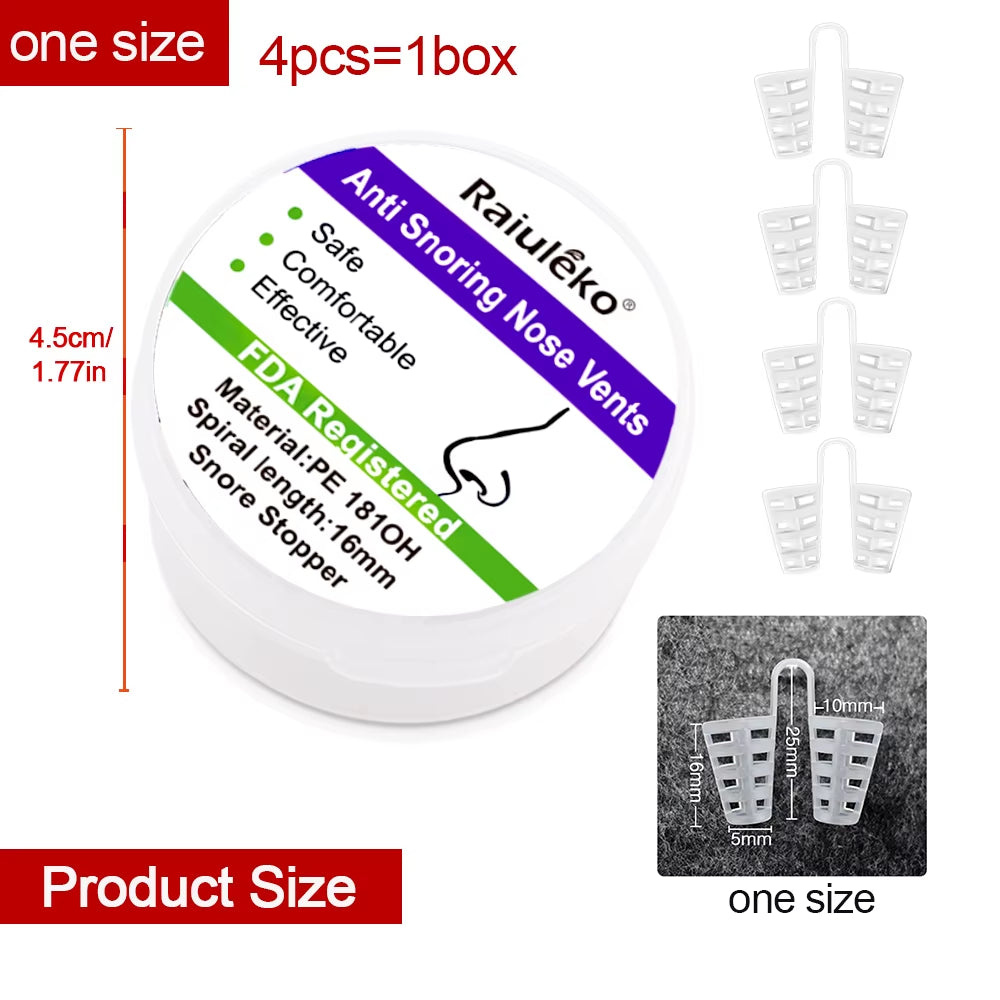 4/12PCS Silicone Nasal Dilator for Snoring Relief - Enhance Breathing and Improve Sleep Quality