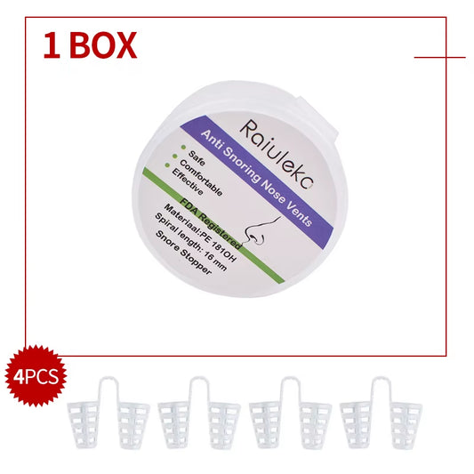 4/12PCS Silicone Nasal Dilator for Snoring Relief - Enhance Breathing and Improve Sleep Quality